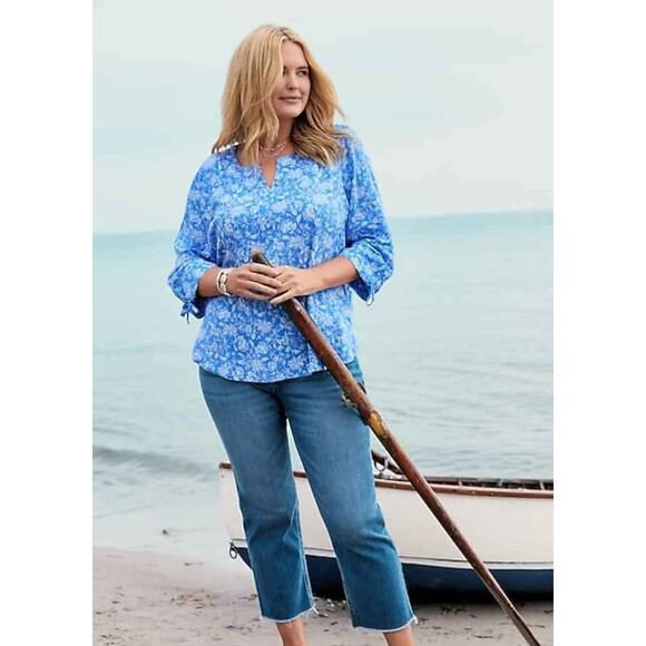 J.Jill Denim High-Rise Straight-Leg Crop, 14 Petite - Picture 6 of 10